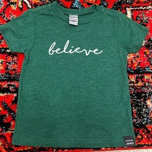Lenox James Green Believe Christmas Shirt
